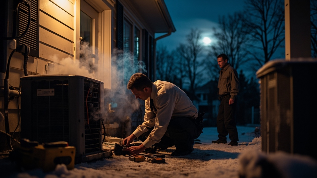 When Your Heat Pump Fails During a Columbus Winter Night