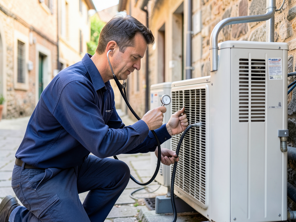 Dealing with a Neighbor’s Noisy AC Unit in the Compact Lots of Italian Village