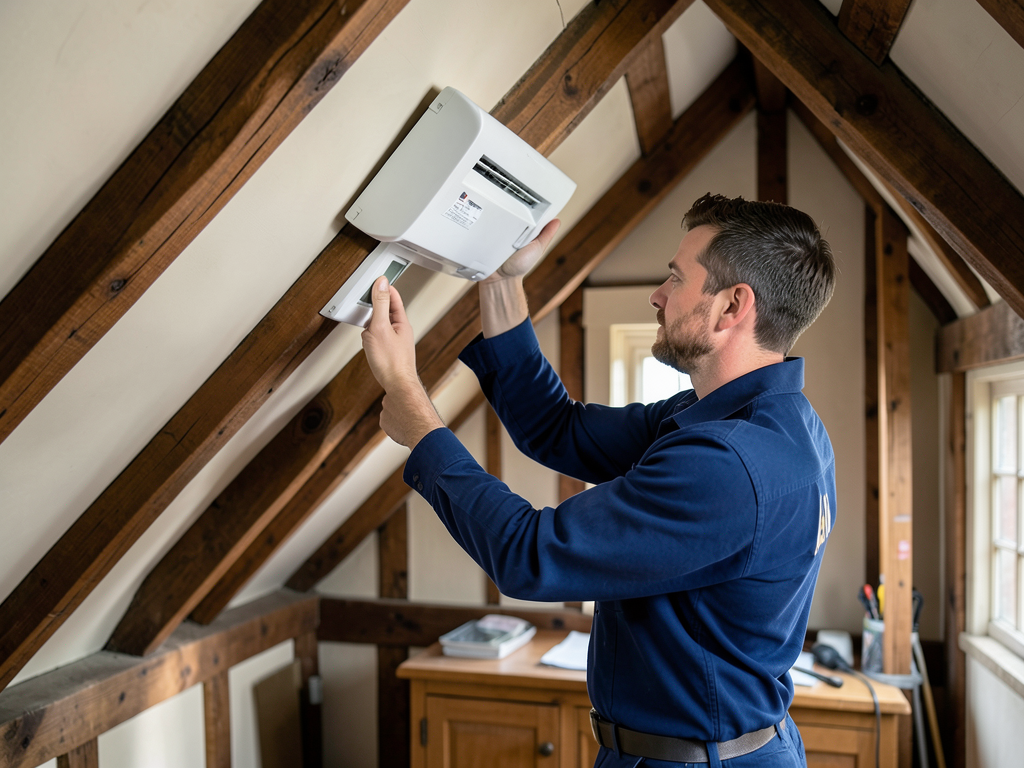 How to add air conditioning to a finished attic in