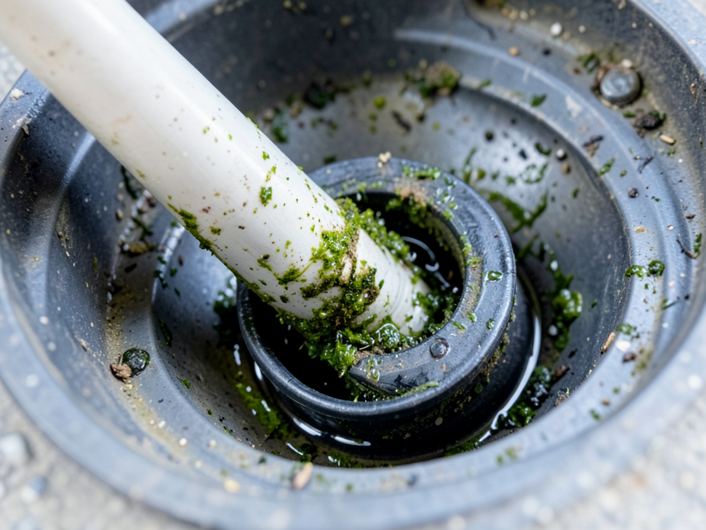 How to clear a clogged ac condensate drain line in