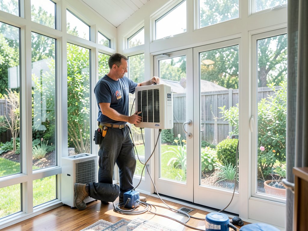 The best way to heat a sunroom or four season porc
